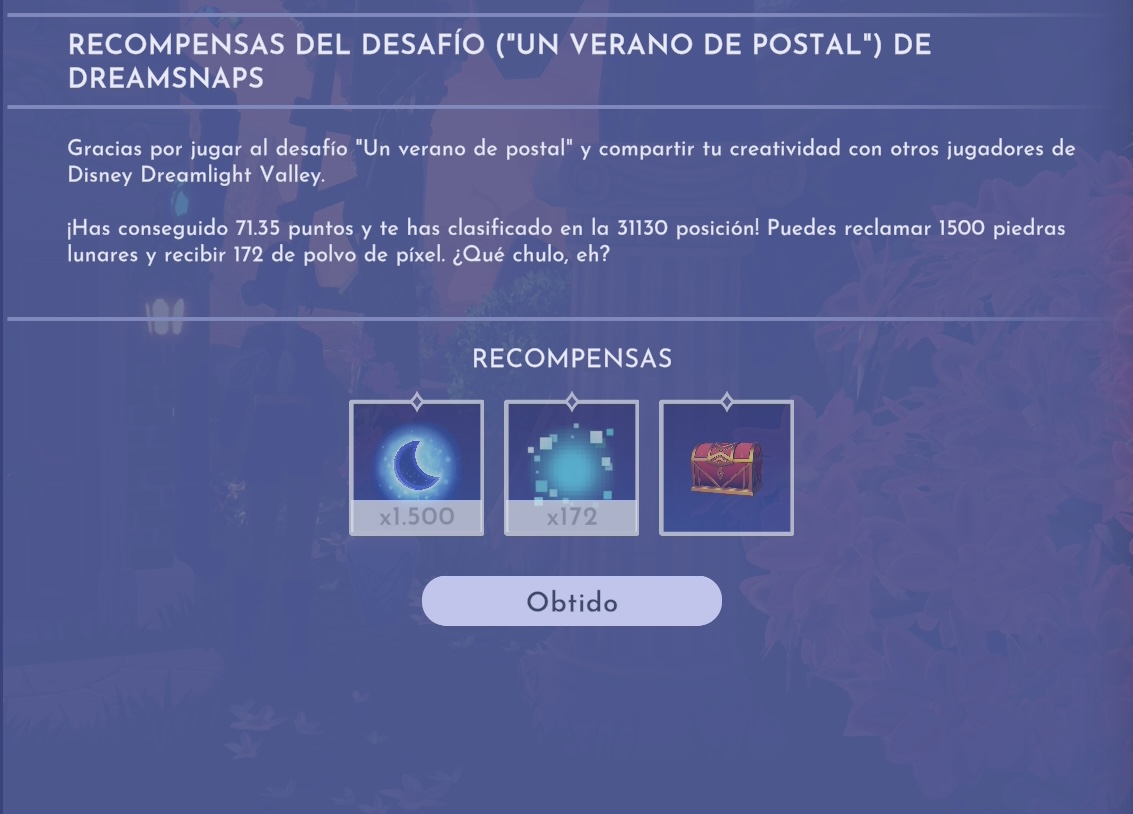 Resultado do desafio Um verão de cartão-postal: nota 71,35, posição 31130